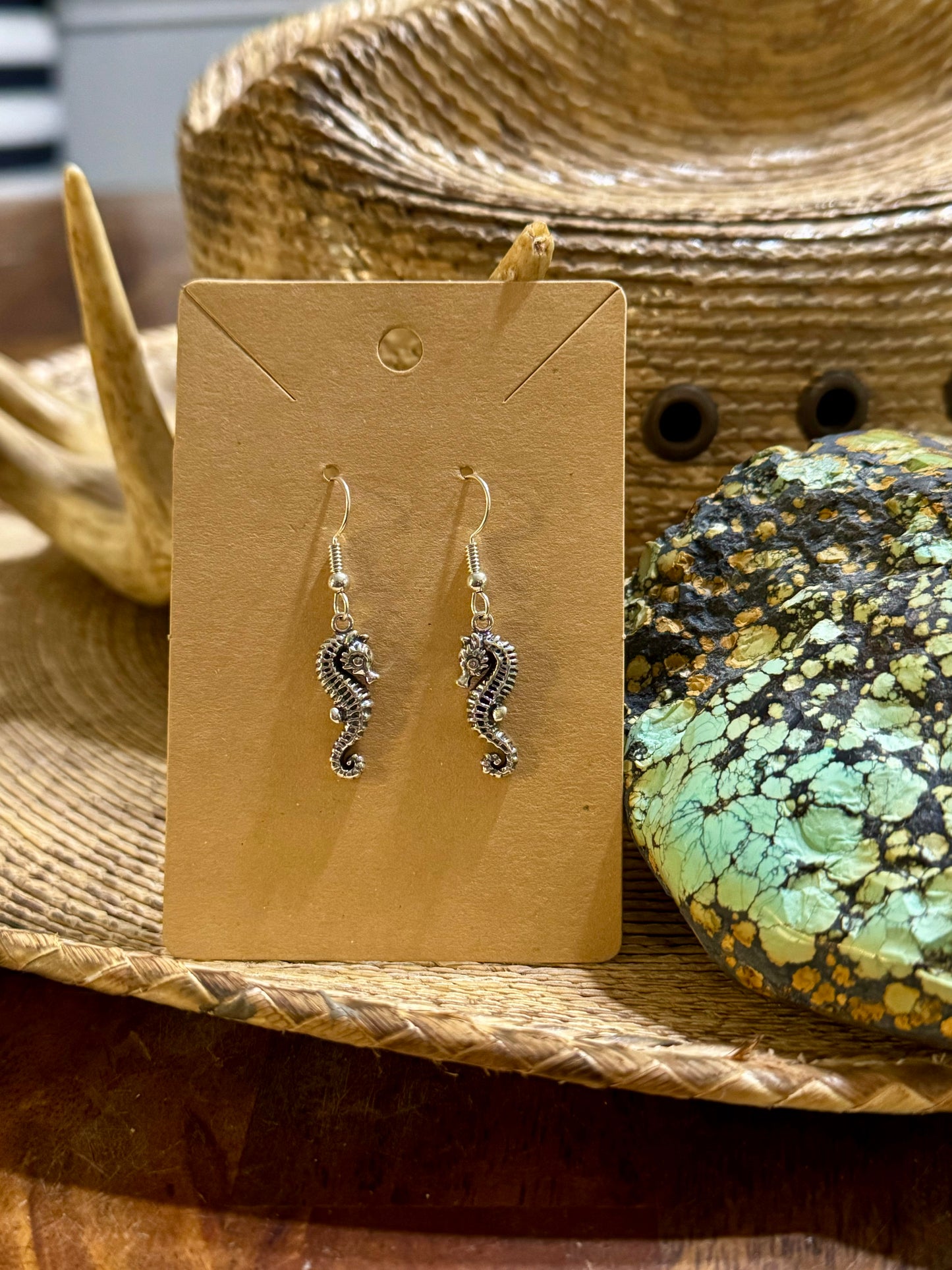 Seahorse Silver Dangly Earrings