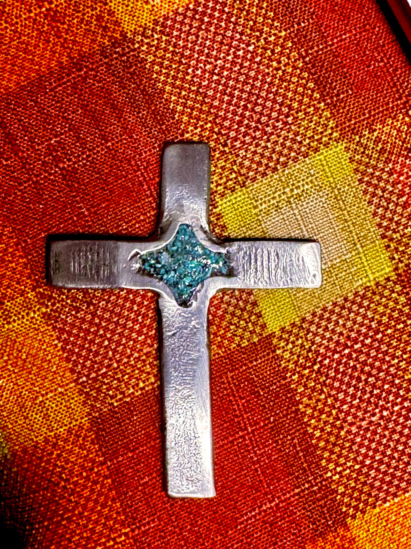 Inlay steel forged cross