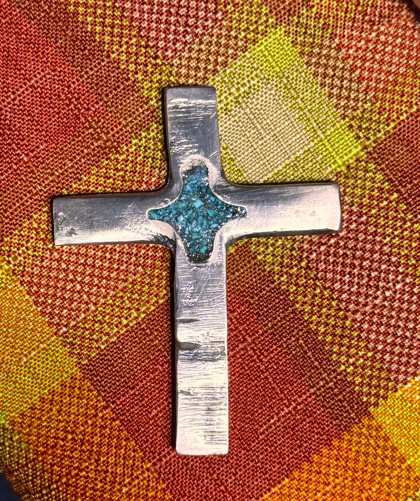 Inlay steel forged cross