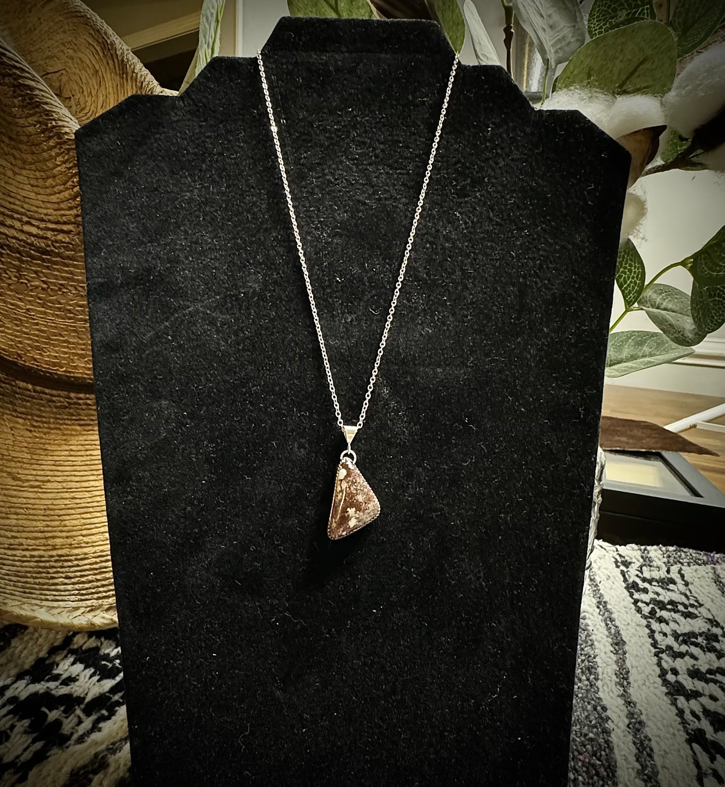 Wild Horse 18”  silver necklace