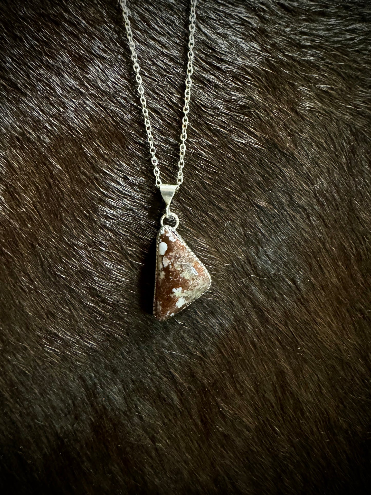 Wild Horse 18”  silver necklace