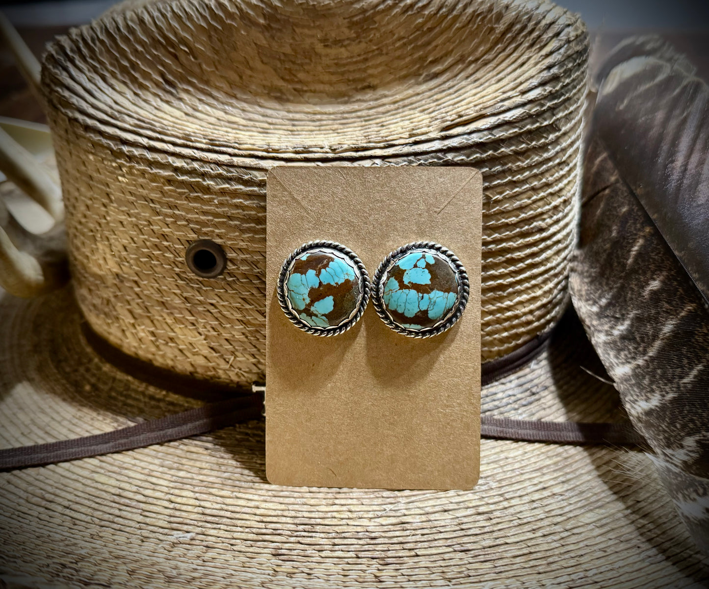 #8 Turquoise Silver Studs