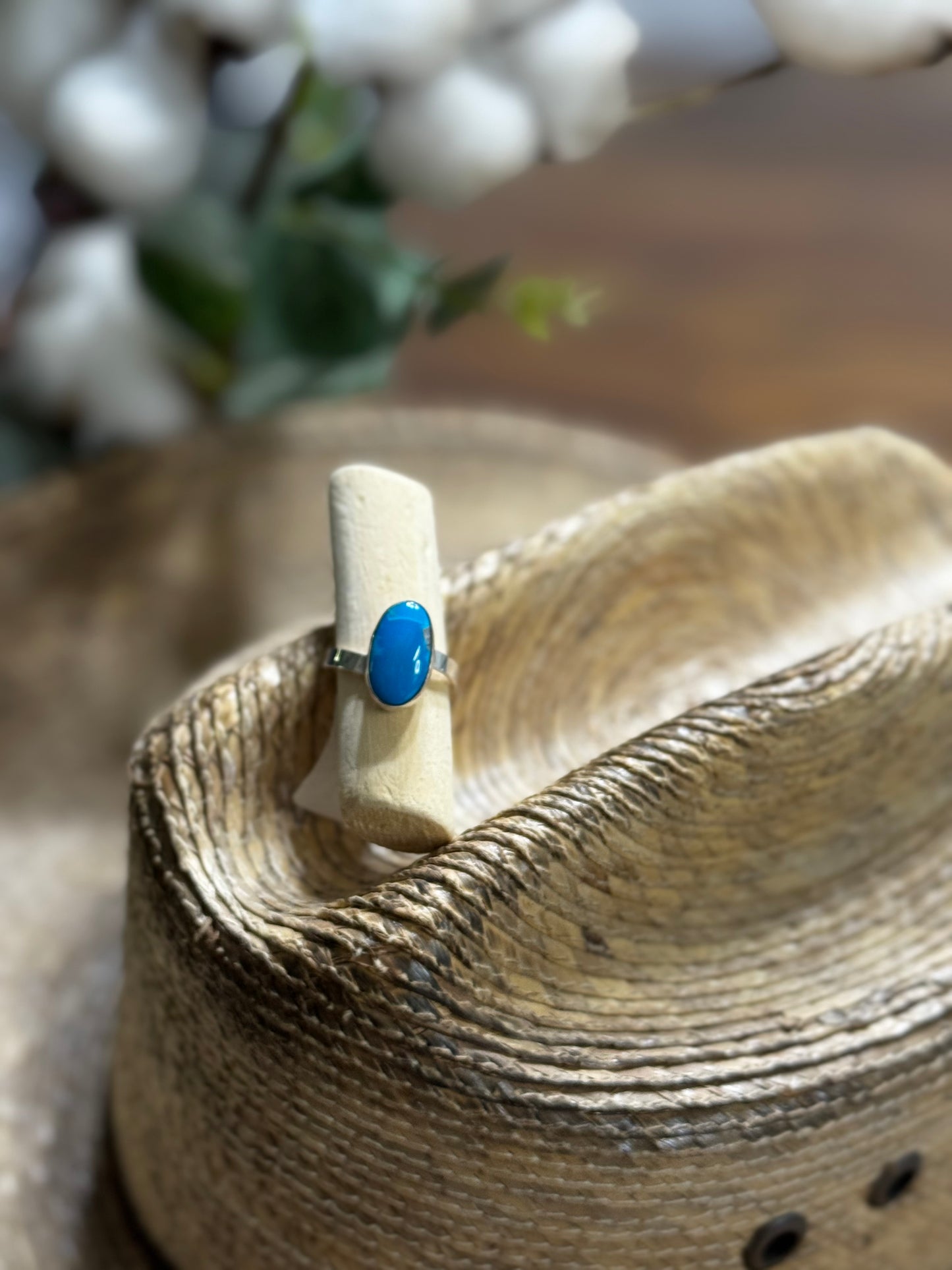 Size 8 King’s Manassa turquoise ring