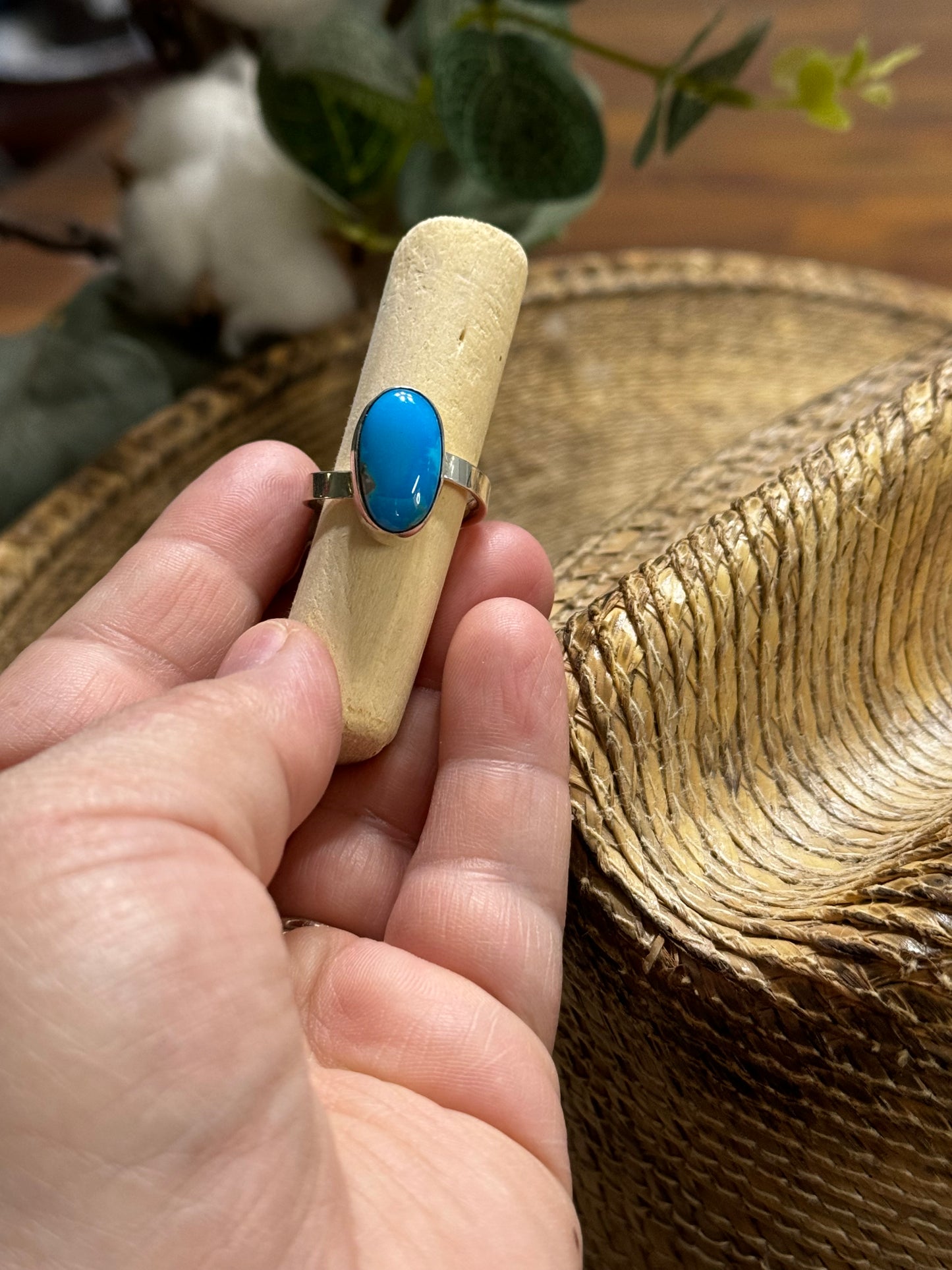 Size 8 King’s Manassa turquoise ring