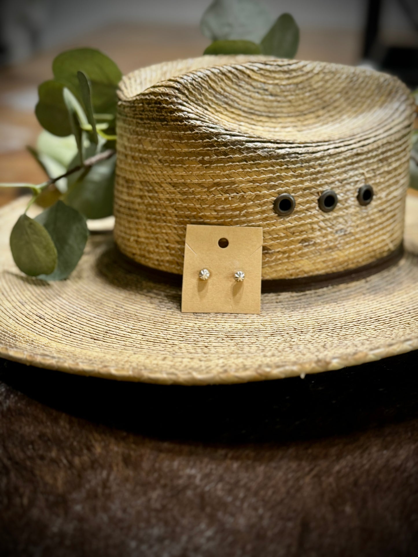 5mm Decorative Sterling silver studs