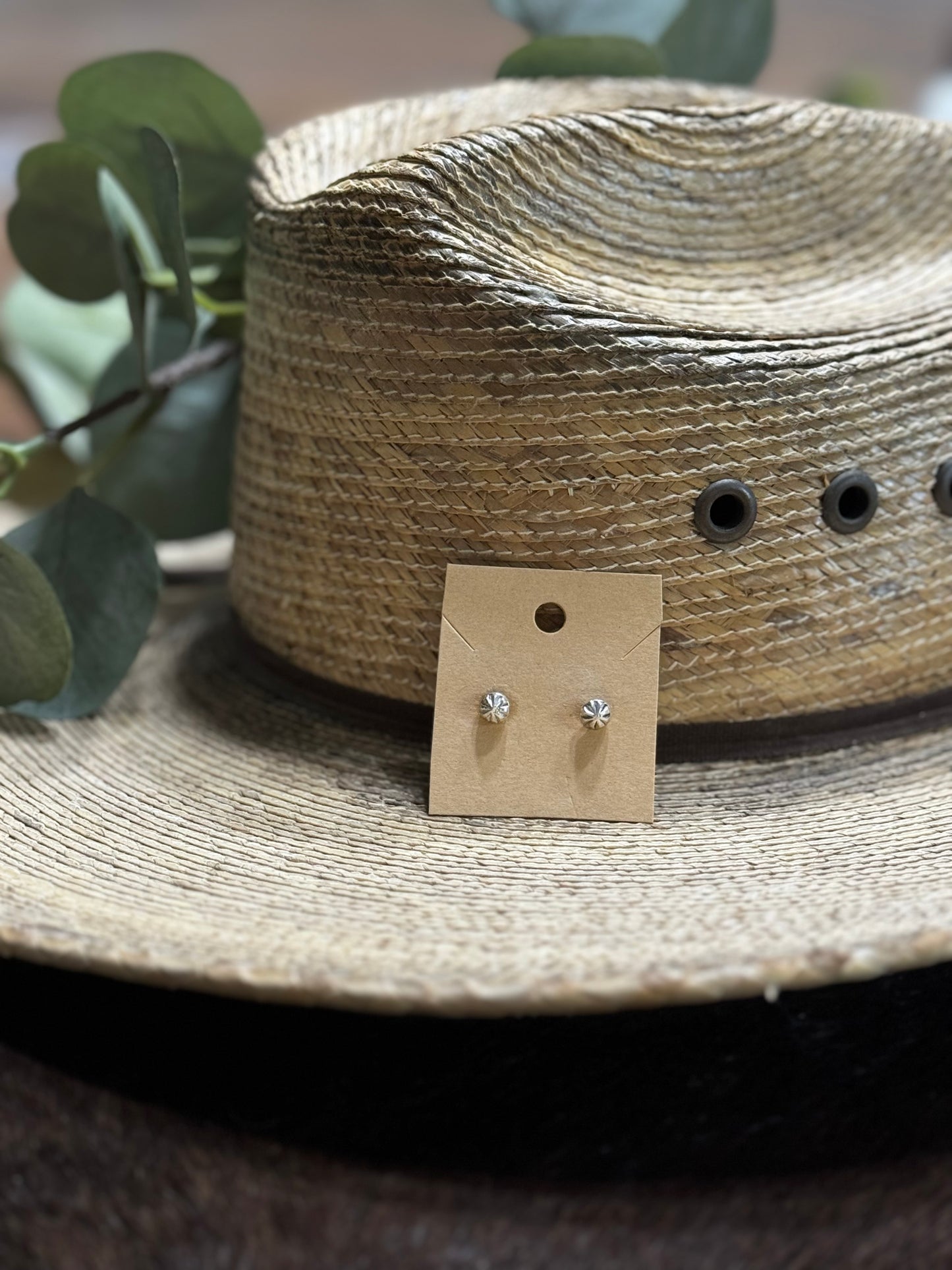 5mm Decorative Sterling silver studs