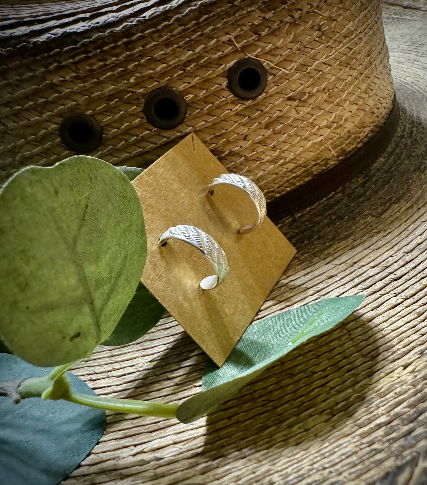 Patterned Sterling Silver Studs